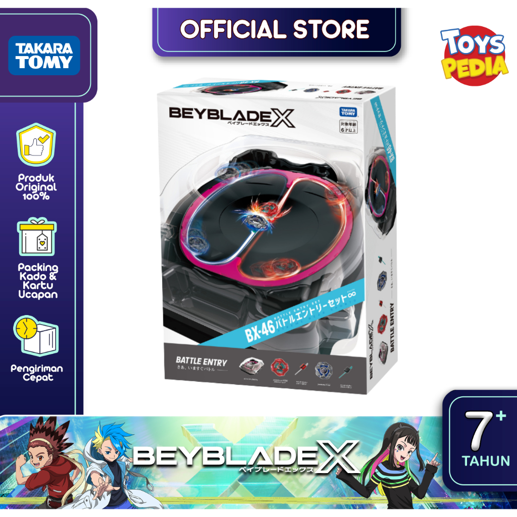 Mainan Beyblade X S1 BX-46 Battle Entry Set Xtreme Gear Sports