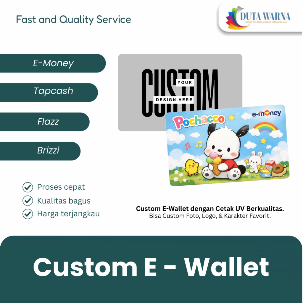 Custom E-Wallet Uv Print ( Digital E-Wallet )