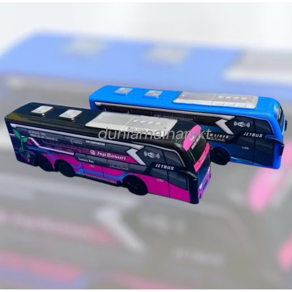 Mainan Anak Mini DM25 Bus Kendaraan Basuri BO Suara Basuri Telolet Model Baru Musk Lampu TERMURAH