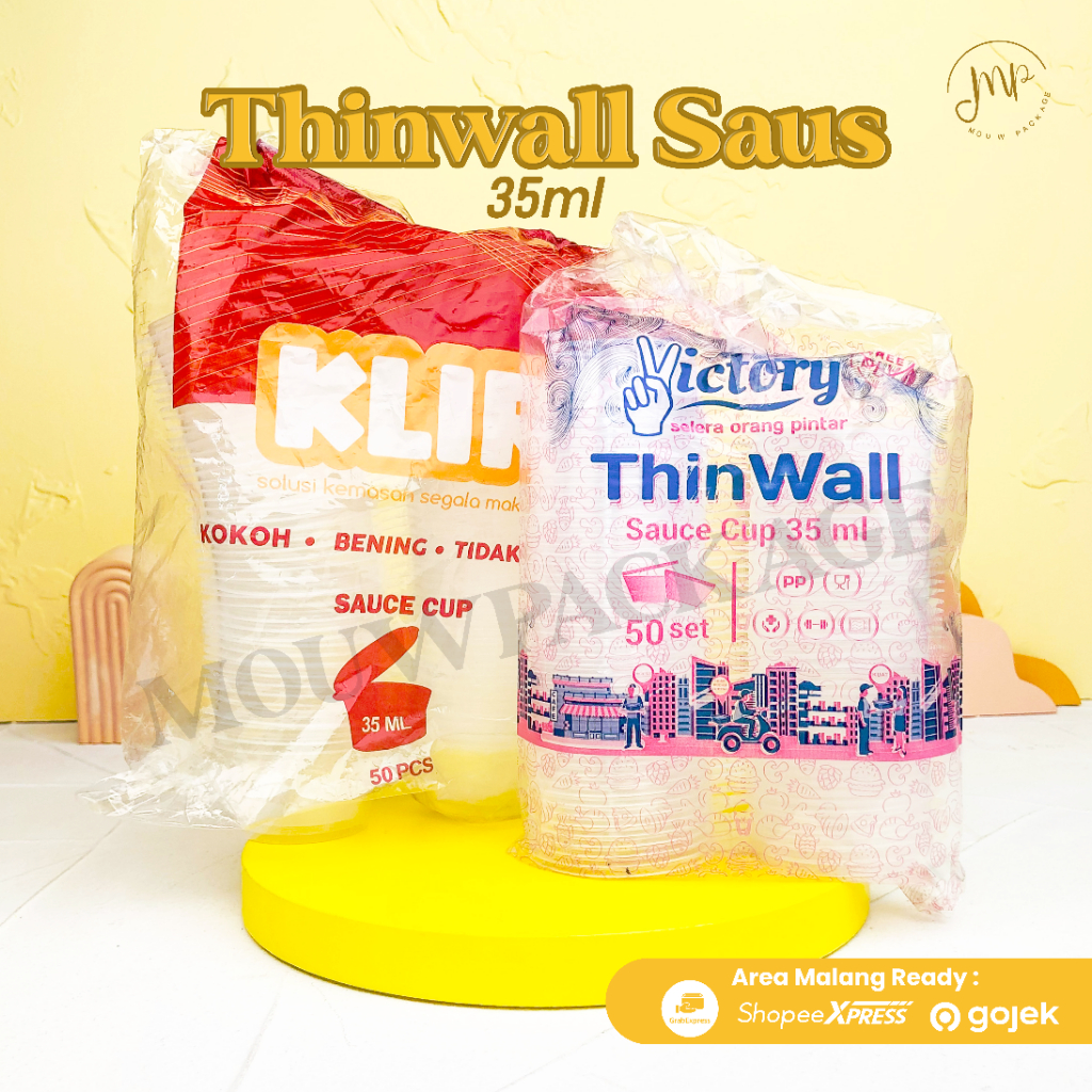 CUP SAUS 35ML / TEMPAT SAUS / THINWALL KECIL 35 ML / WADAH KECIL