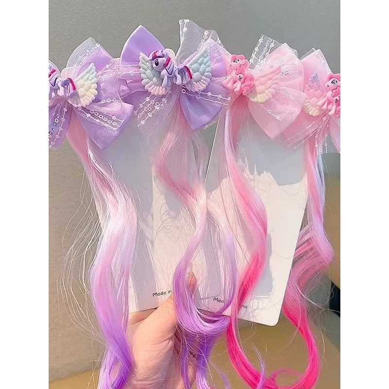 {JY} Jepit Rambut Palsu Anak Unicron Pita  / Jepit Rambut Anak Extension Hair Clip Anak Perempuan / 