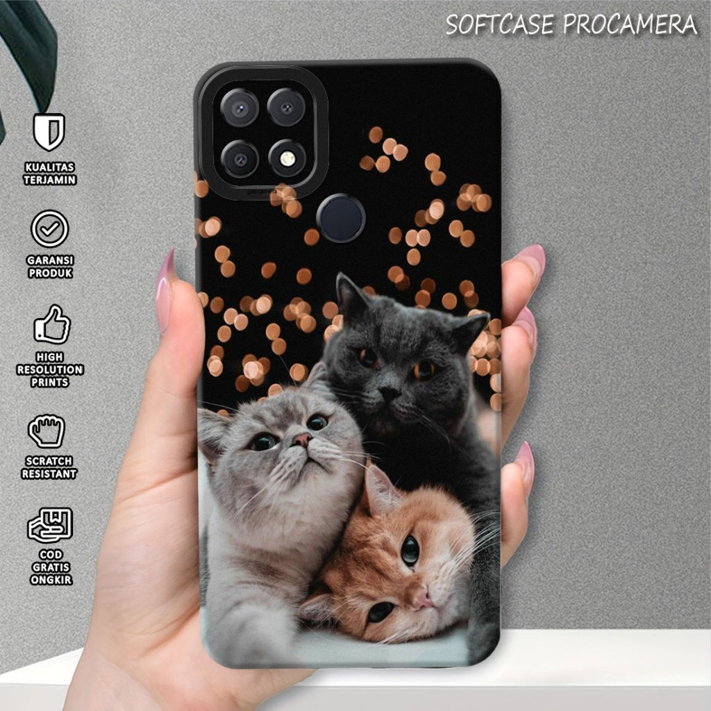 [ TS44  ] Case Hp for OPPO A15/ A15S Fashion Casing Softcase Terbaru 2025 - Macaron Protect Camera K