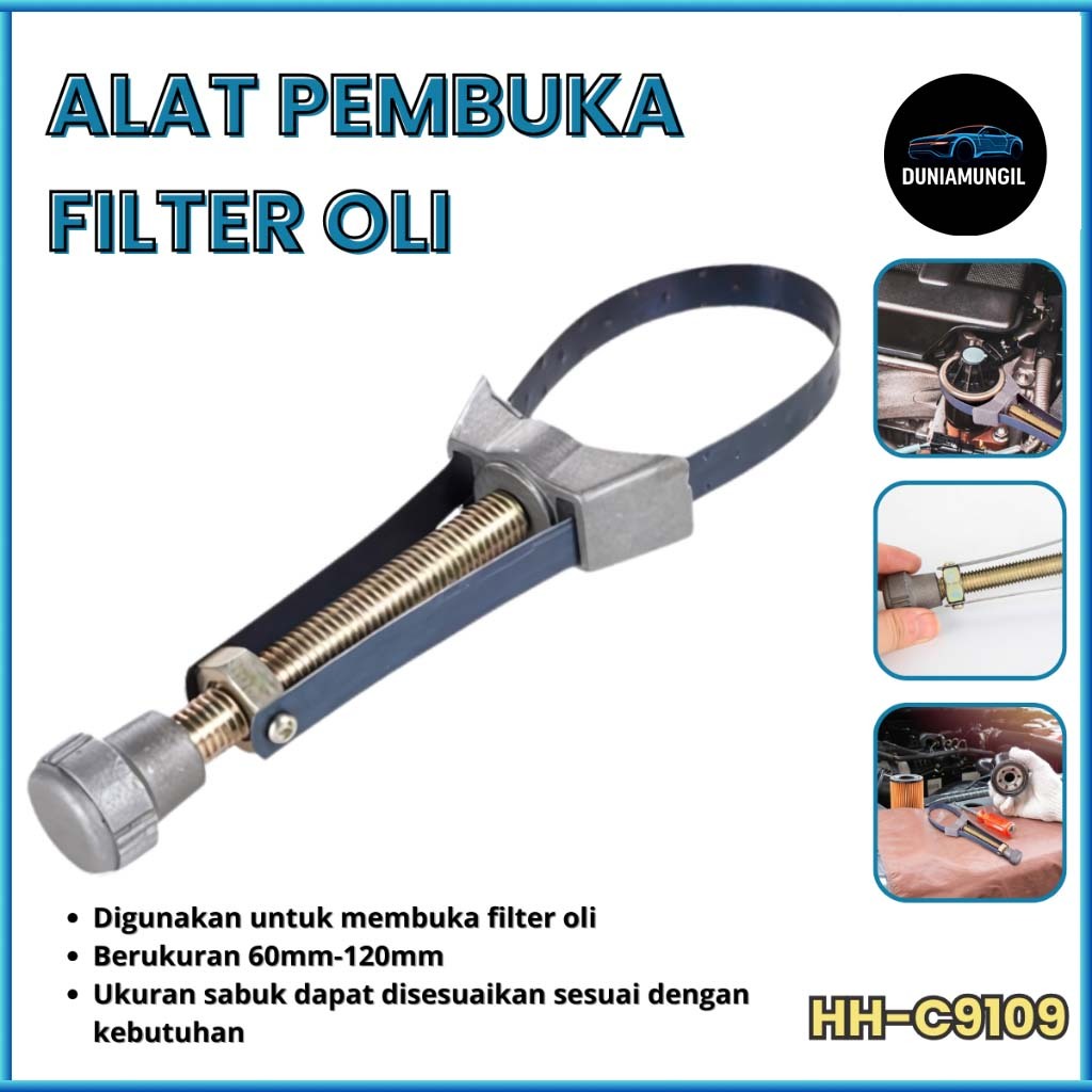 [COD] KUNCI FILTER OLI / ALAT PEMBUKA FILTER OLI MOBIL 60MM-120MM JS-C9109