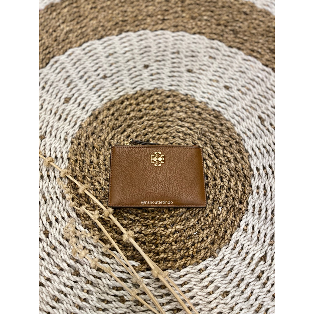 TB BRITTEN ZIP CARD CASE MOOSE LOGO SMALL