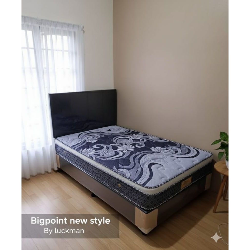 Set Bigpoint Divan sandaran kasur spring bed murah bagus dari Bigland uku 120  x 200