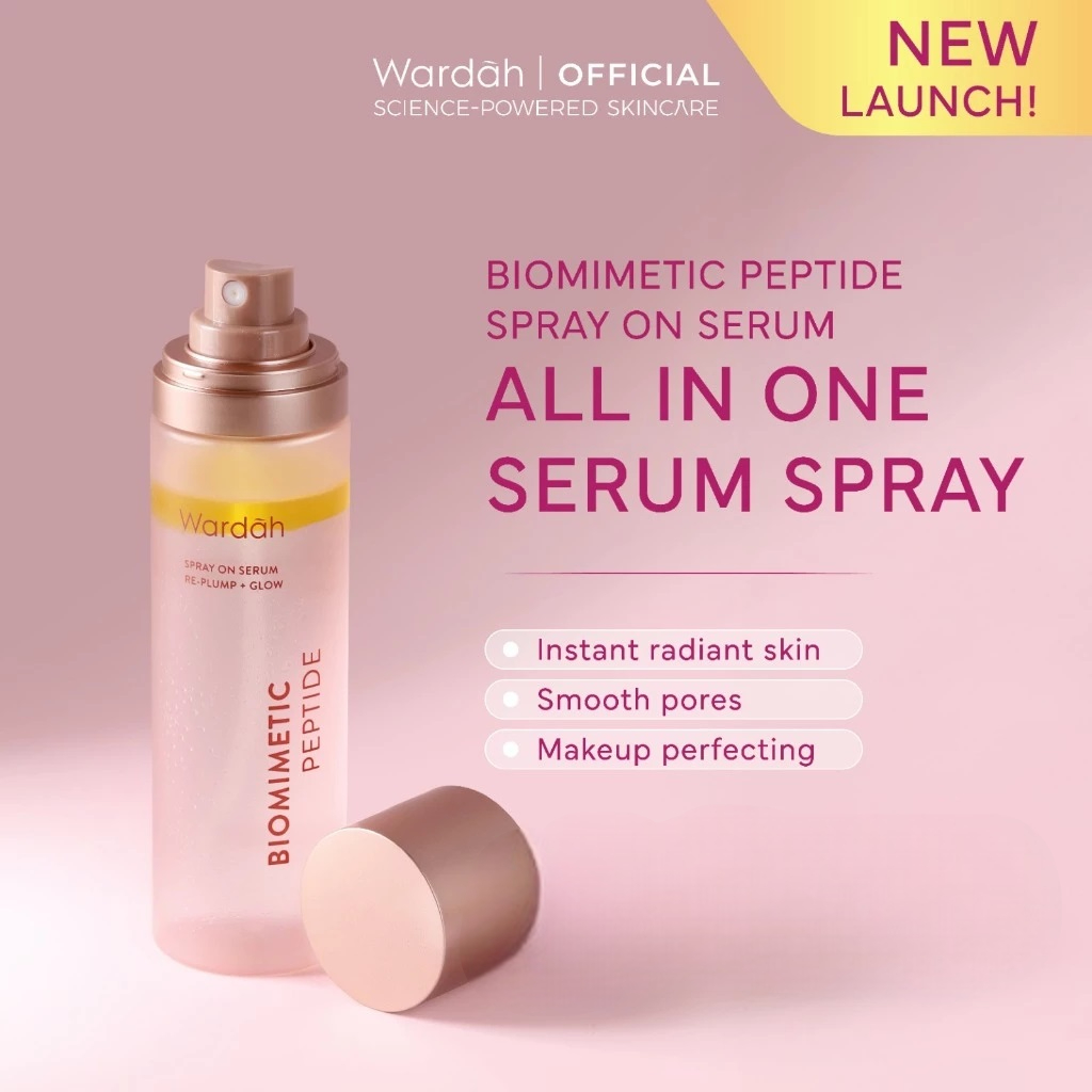 ©HERITAGE© WARDAH Serum Spray Biomimetic Peptide 105 ml - Instant Glowing First Spray Serum | Kulit 