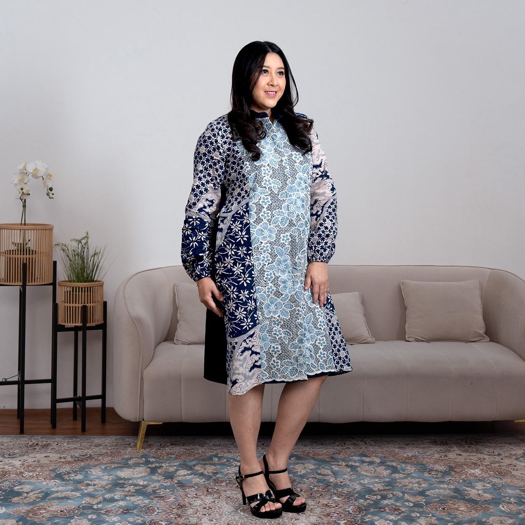 Tunik Wanita Batik Widuri Navy