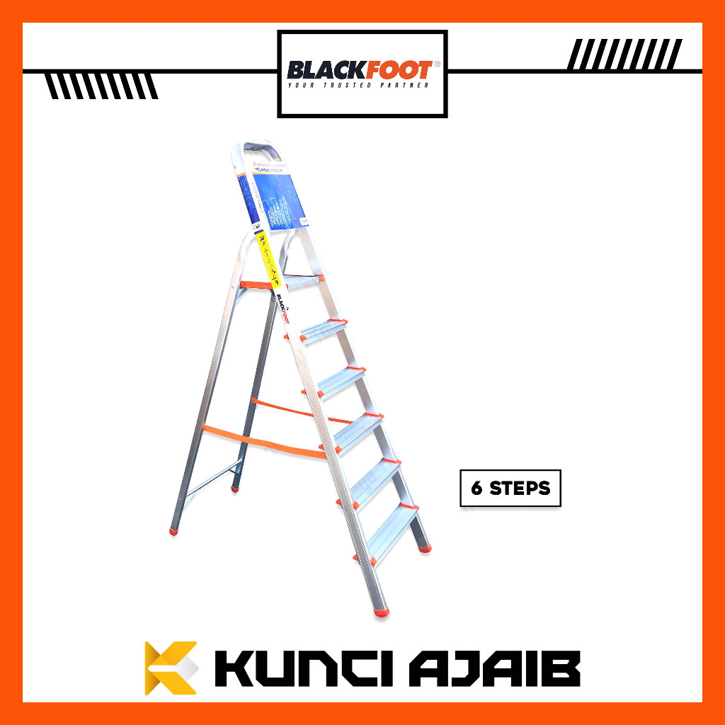 BLACKFOOT Tangga ALUMUNIUM 6S 6 Step - Tangga Lipat Rumah Ladder