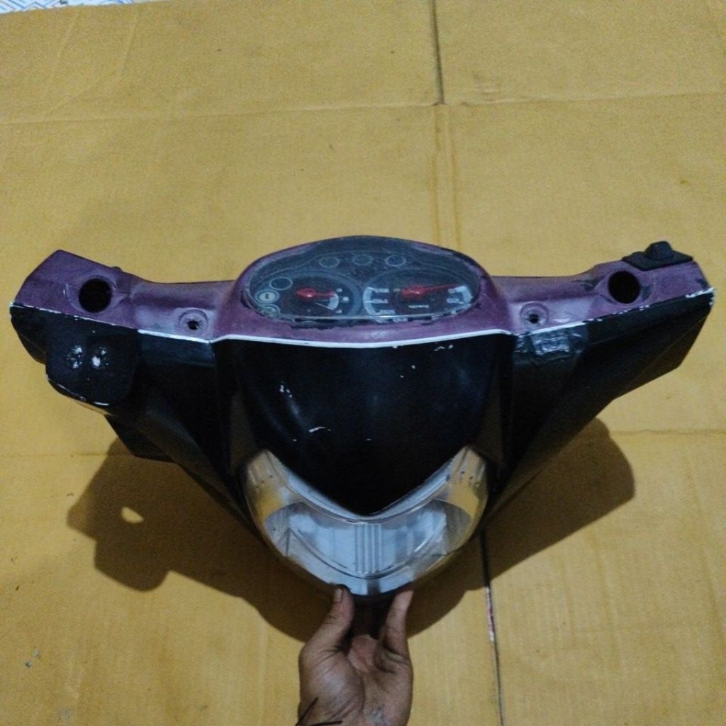kepala fullset headlamp lampu depan, speedometer, batok, saklar holer, ritting YAMAHA VEGA FORCE ori