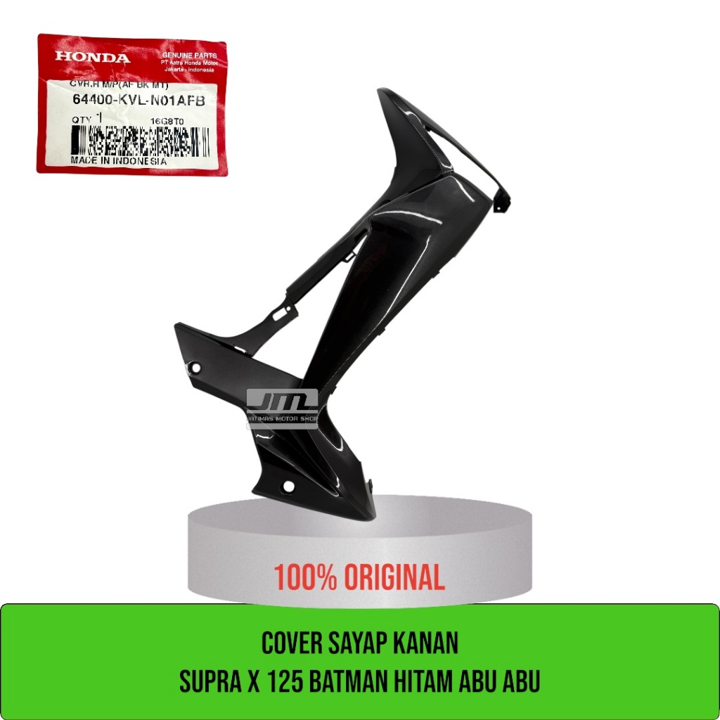 Cover sayap supra x 125 batman hitam abu abu 64400-KVL-N01AFB