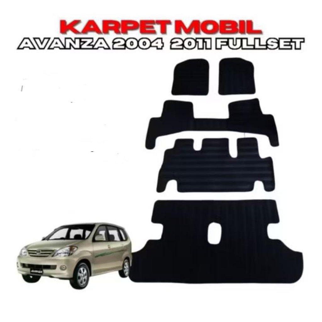 Karpet Mobil Avanza 2004-2011 fullset Alas kaki Matras Karet Mobil Avanza 2007 2008 2009 2010 2011 F