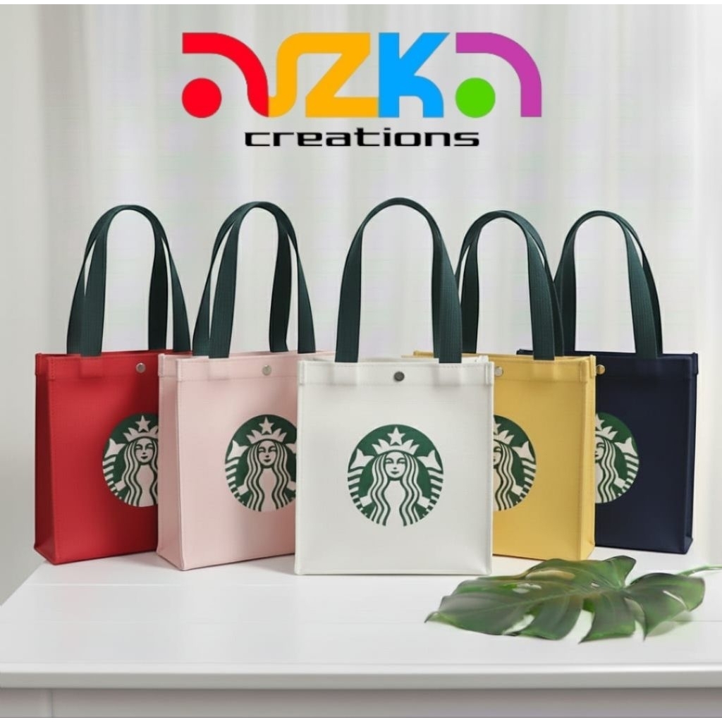 totebag canvas Starbucks/tas bekal Starbucks