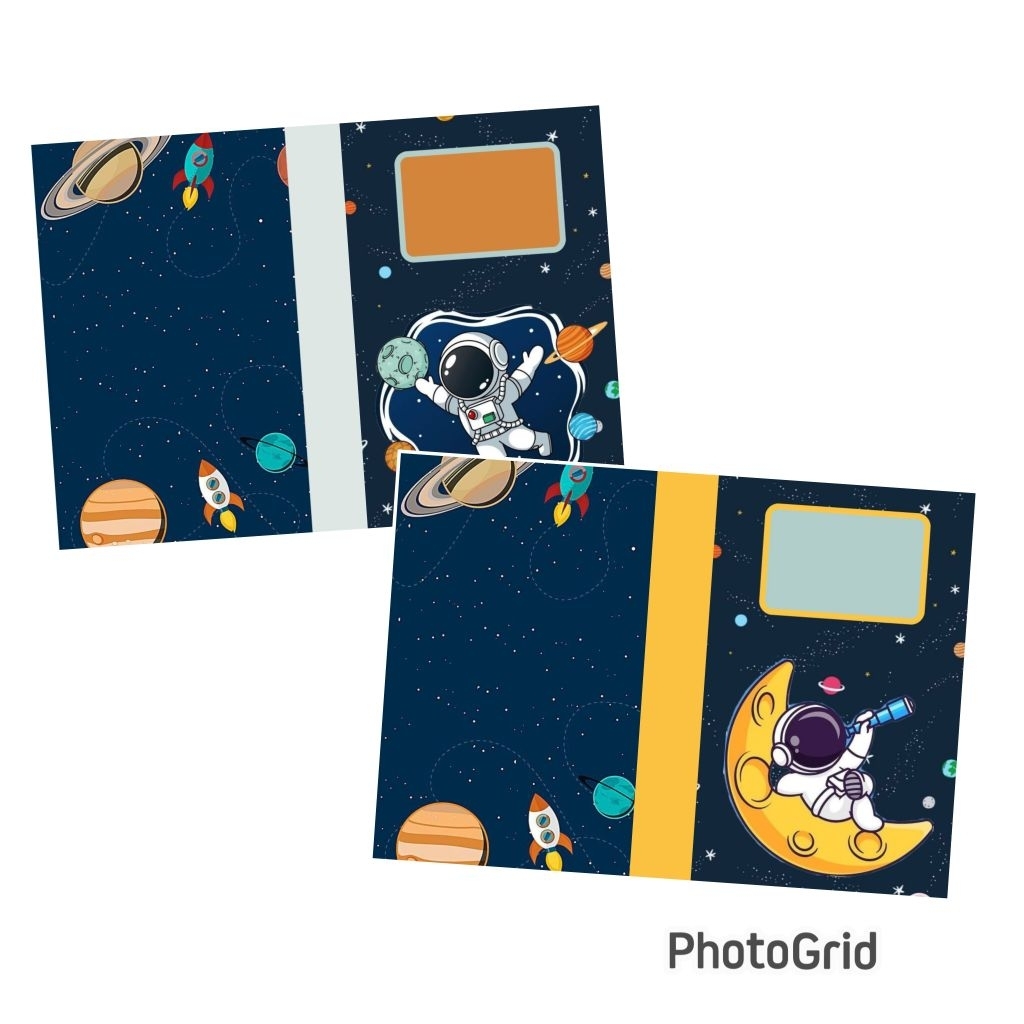 Buku Tulis Custom Nama Tema Astronot 38 lembar