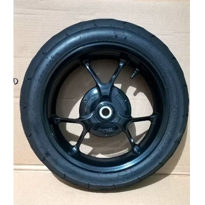 velg Belakang velk SET Ban pelek Roda Belakang Yamaha Aerok/Lexi kode B65 Original