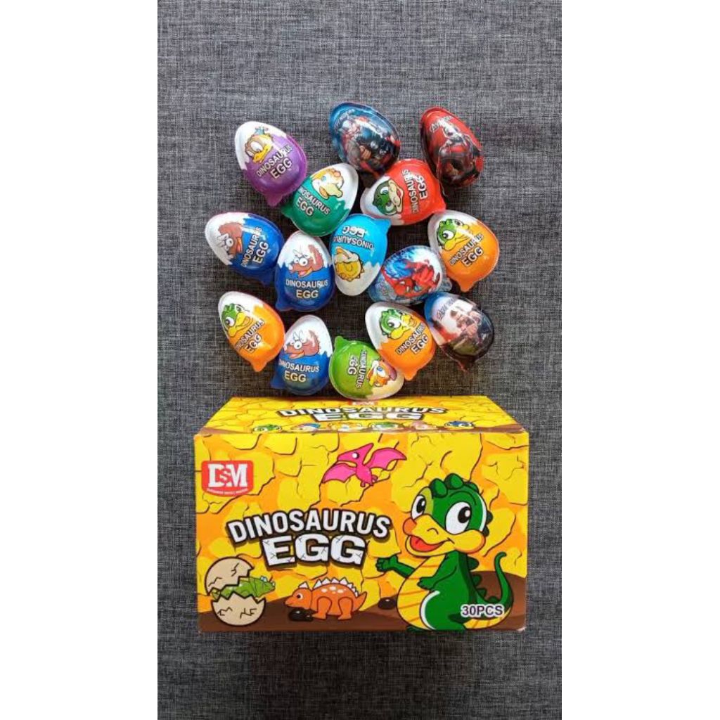 Dinosaurus Egg Coklat isi 30