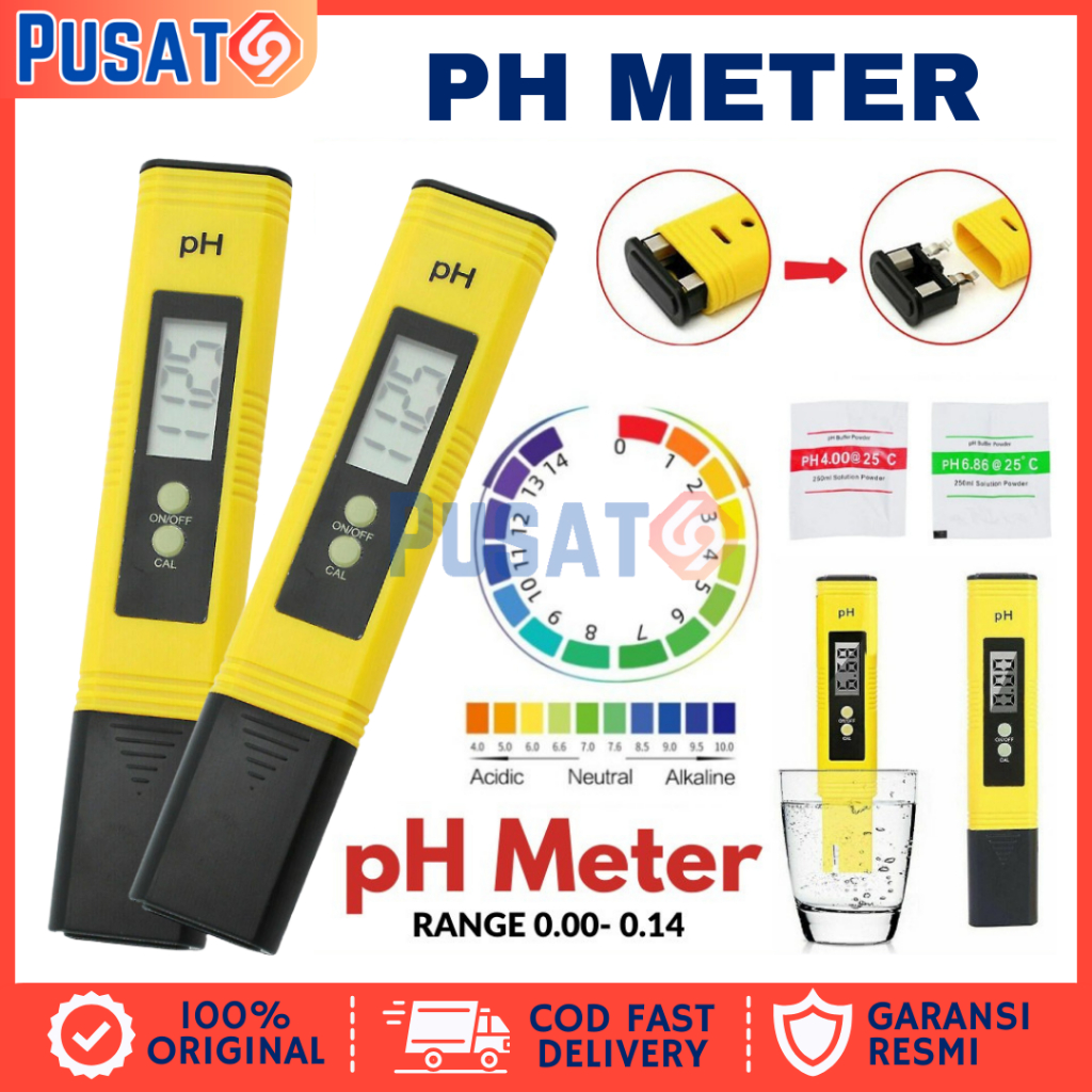 Alat Ukur PH Meter PH Digital Tester PH Ukur Alat Pengukur Keasaman Cairan Air