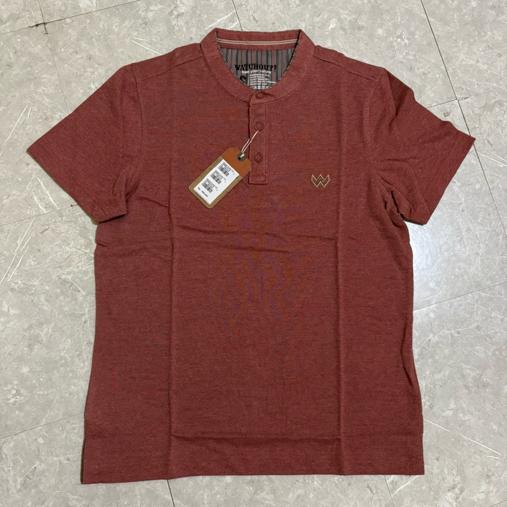 kaos kerah Shanghai Watchout pria original WK401210017