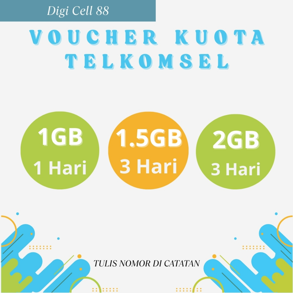 (Fisik/Kirim Kode) Voucher Kuota Internet Telkomsel Harian LUAR JAWA (Bali, Sumatera, Kalimantan, Su