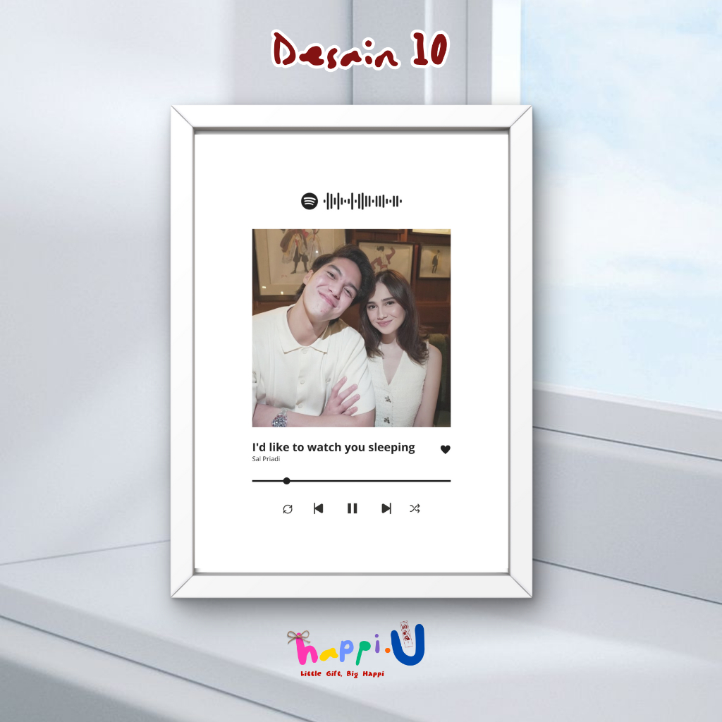 Happi.U Gift Desain 10 - Gift Foto Frame 3D Custom 21x30 A4 | Gift Ideas Bingkai Foto Custom | Kado 
