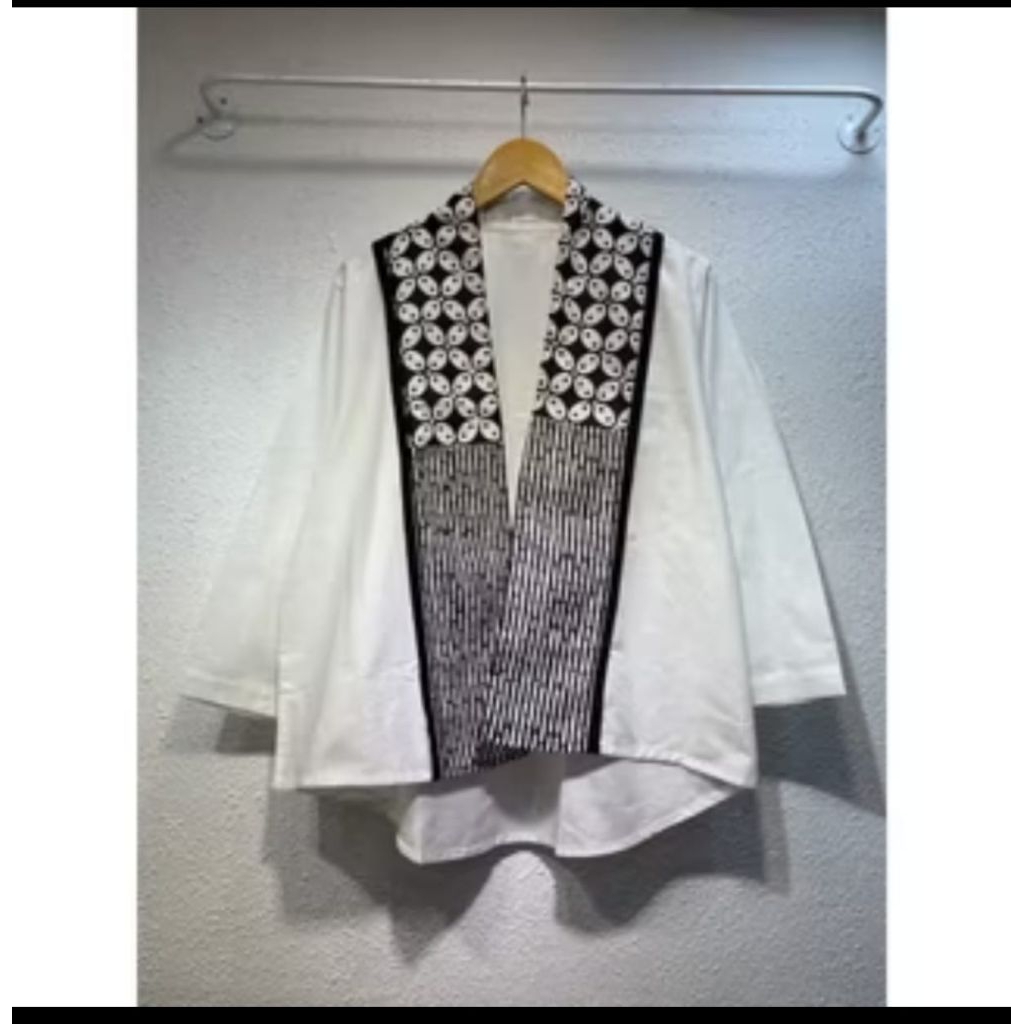 OUTER WANITA KOMBINASI BATIK/CARDIGAN LENGAN PANJANG