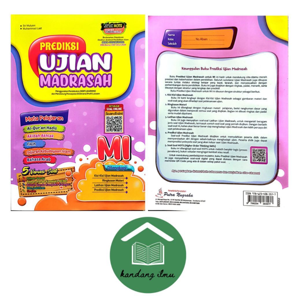 Buku Prediksi Ujian Madrasah terbaru Kurikulum Merdeka