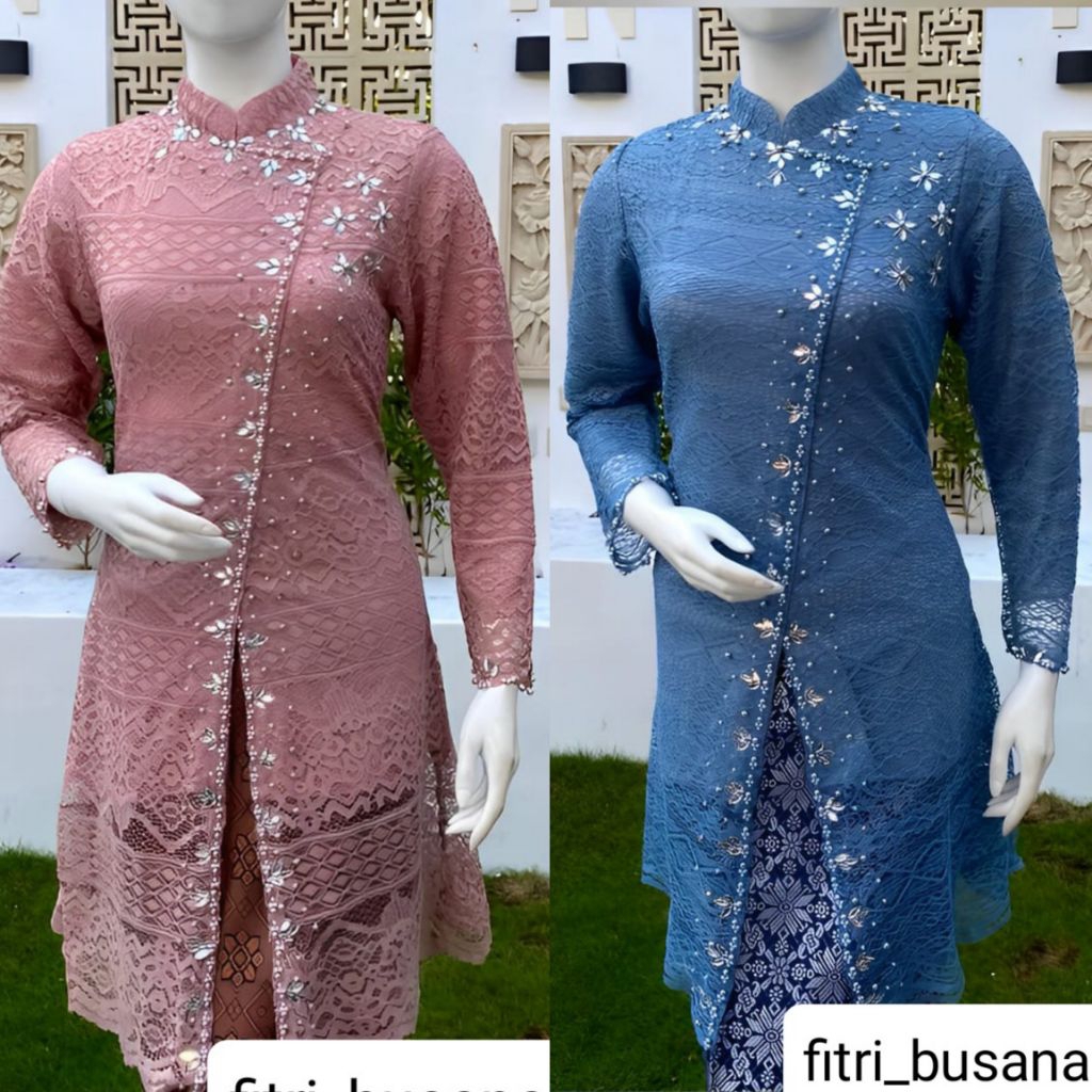 Kebaya Jumbo 4XL Ld 130 | Atasan Kebaya Tunik Brokat Modern Janggan Baju Kondangan Brokat Premium