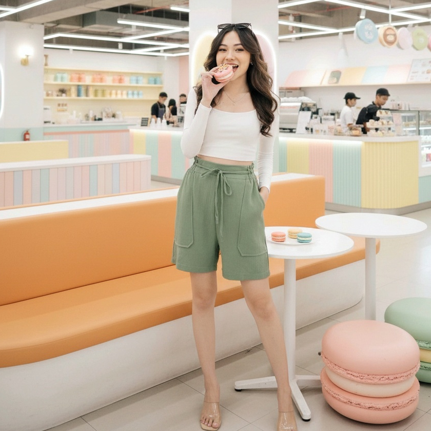 Celana Pendek Hot Pants Highwaist Korean Style