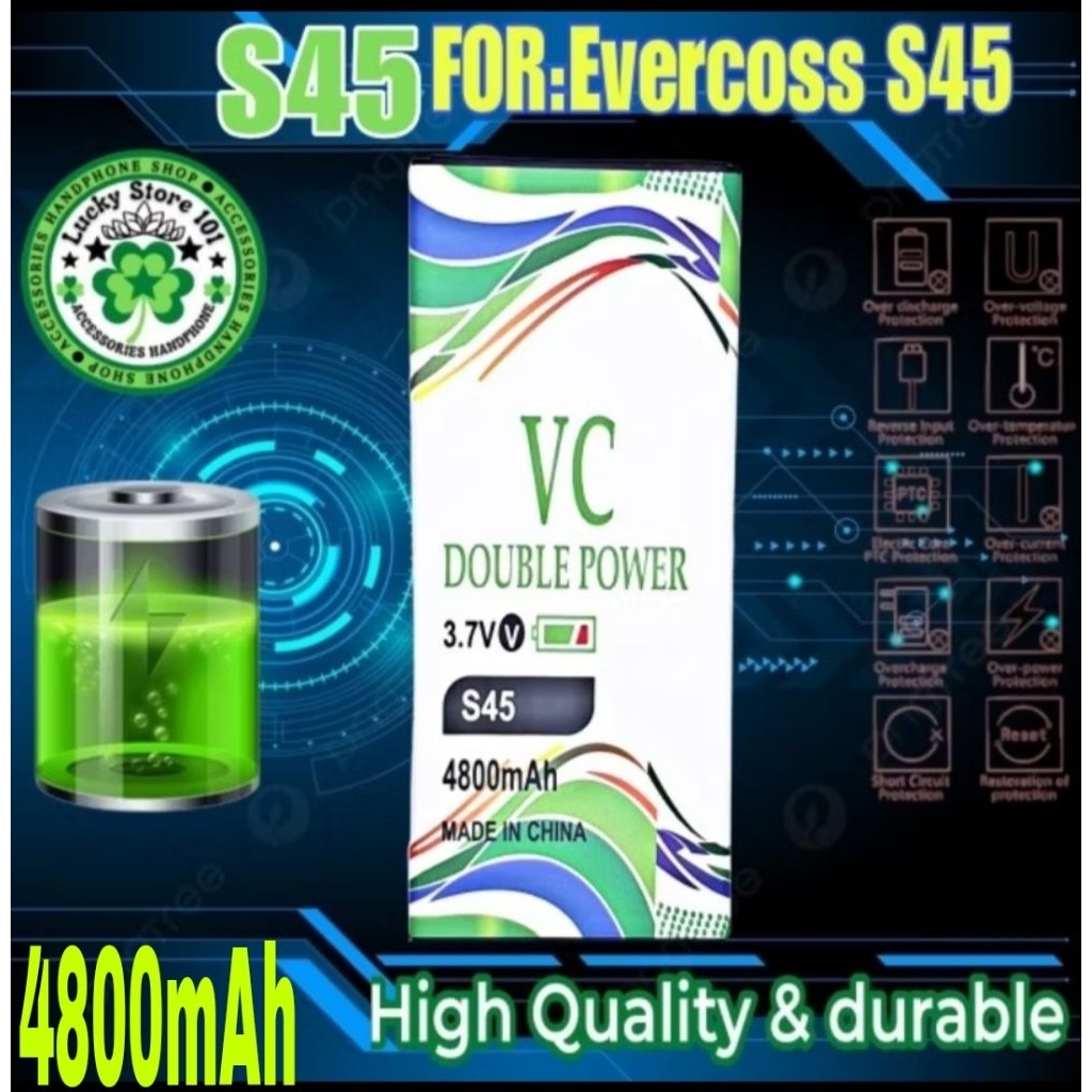 Baterai Battery Batre EVERCOSS XTREAM 1 atau Baterai EVERCOSS S45 VC DOUBLE POWER