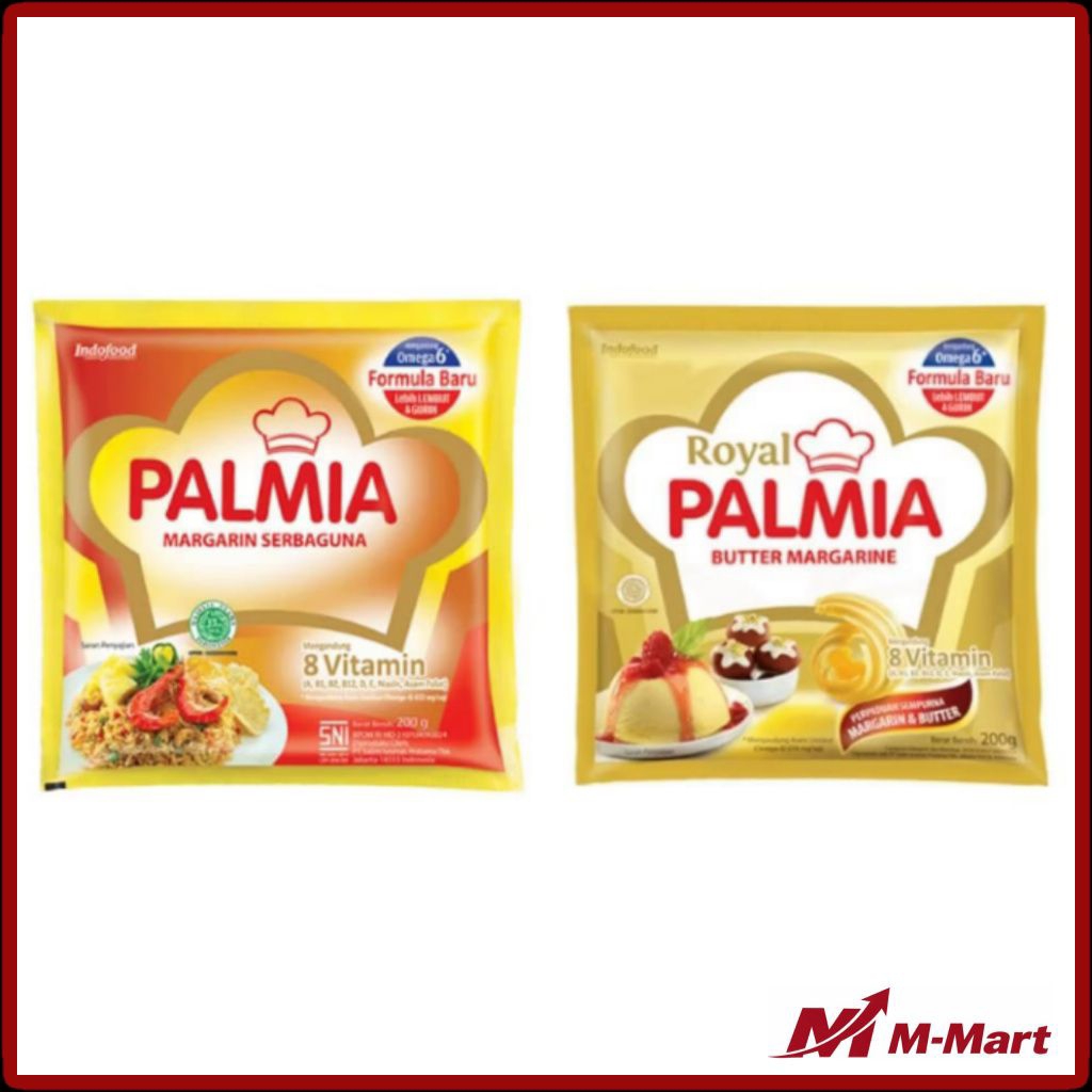 Palmia Margarin Serbaguna & Royal Palmia Butter Margarin 200 gr