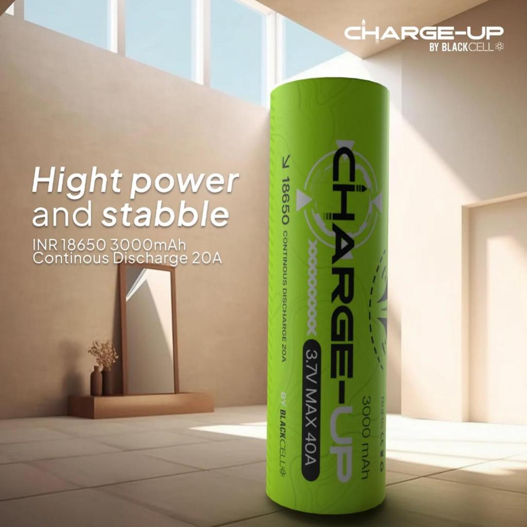Baterai Charge Up 3000mAh 30A 18650 100% Authentic by Blackcell [ VAPEKU88 ]