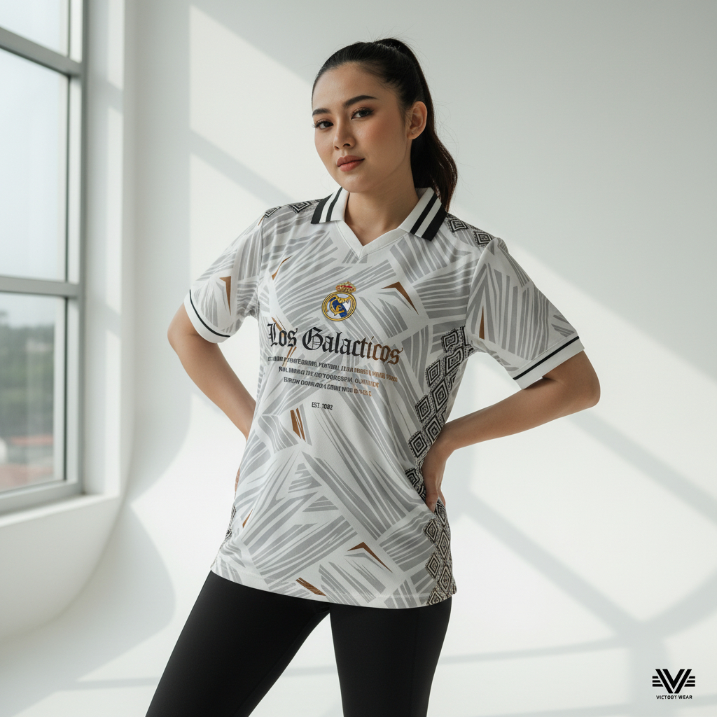 VICTORY | JERSEY REAL MADRID FANTASY FULLPRINT  DRYFIT KERAH POLO V LOS GALACTICOS ZIG ZAG VW211