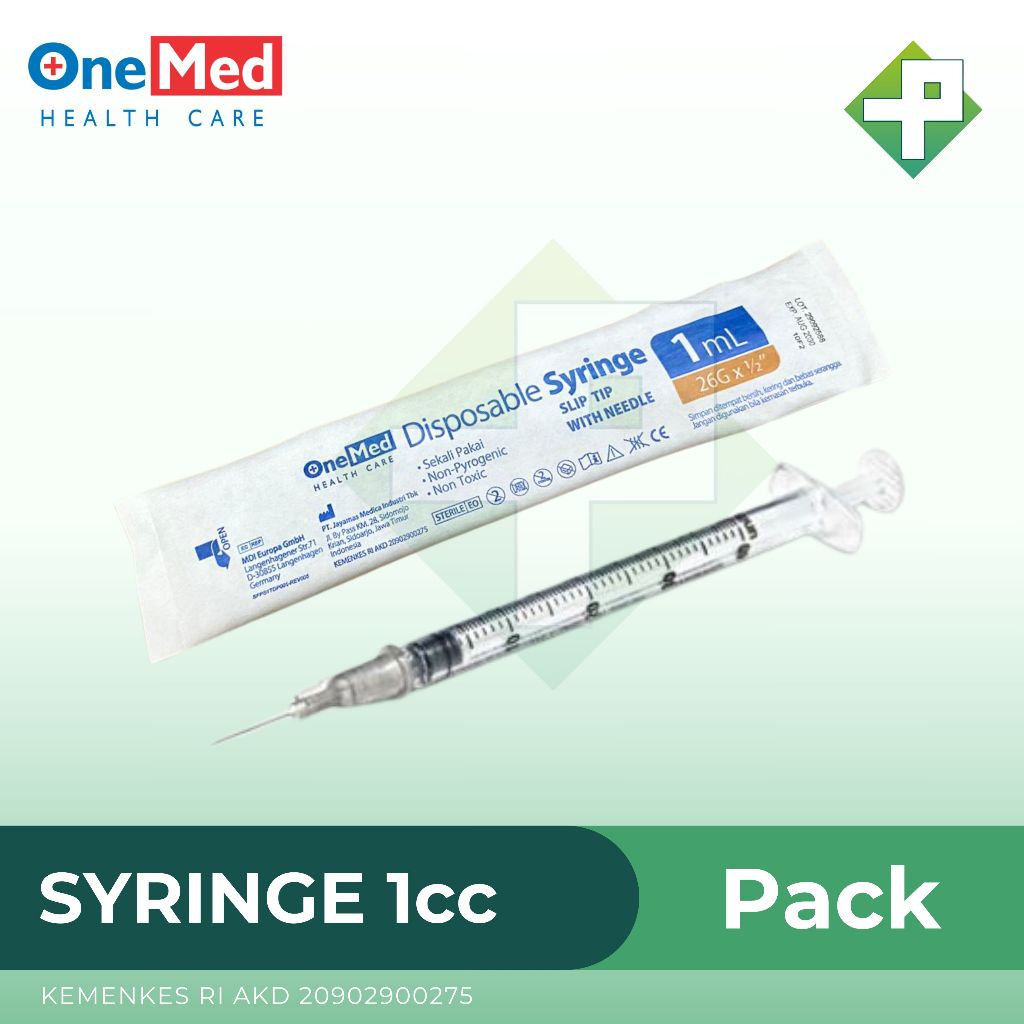 OneMed Syringe 1cc / Spuit 1ml / Pack