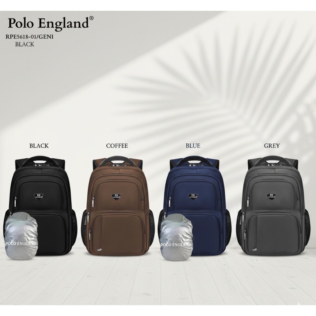 Polo England - Tas Ransel Laptop Tas Ransel Sekolah/Kerja RPE5618-01