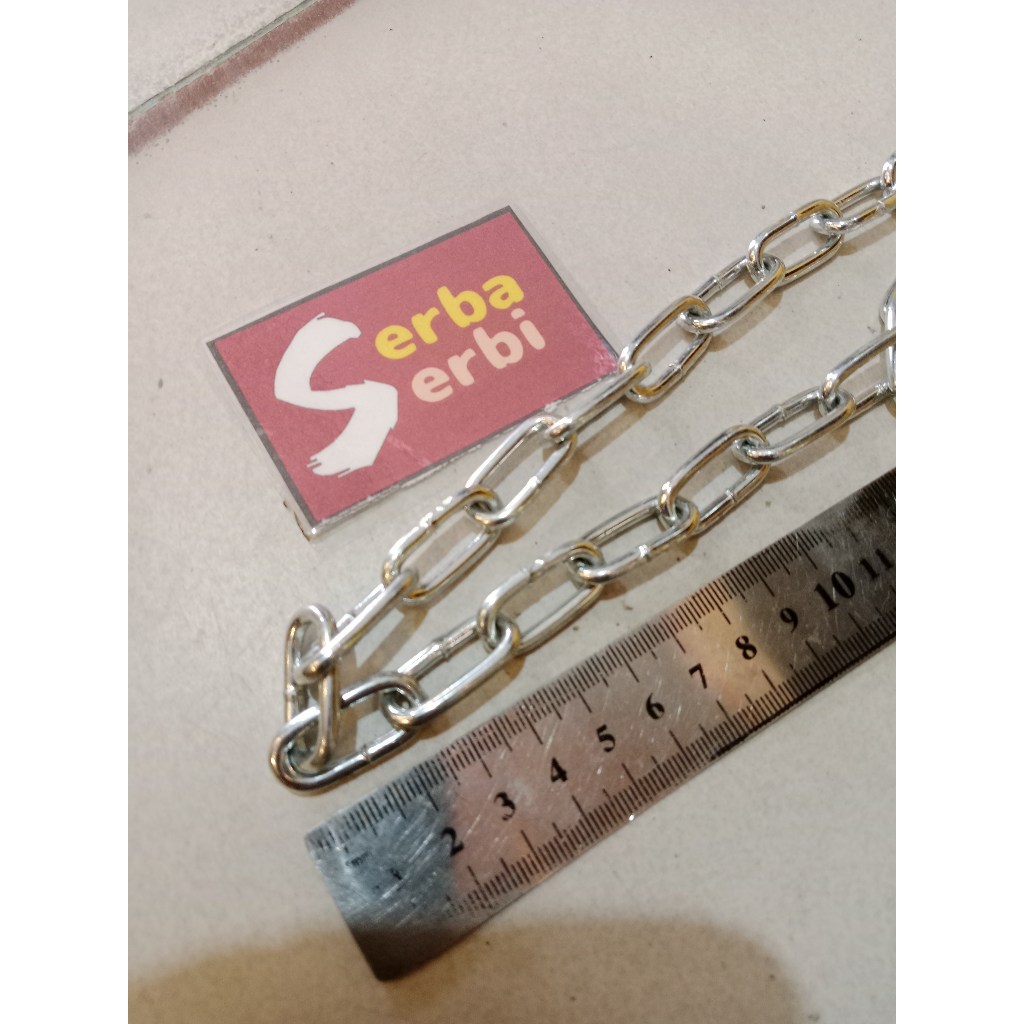 (/METER 1/8" KECIL RANTAI) Rantai besi galvanis meteran