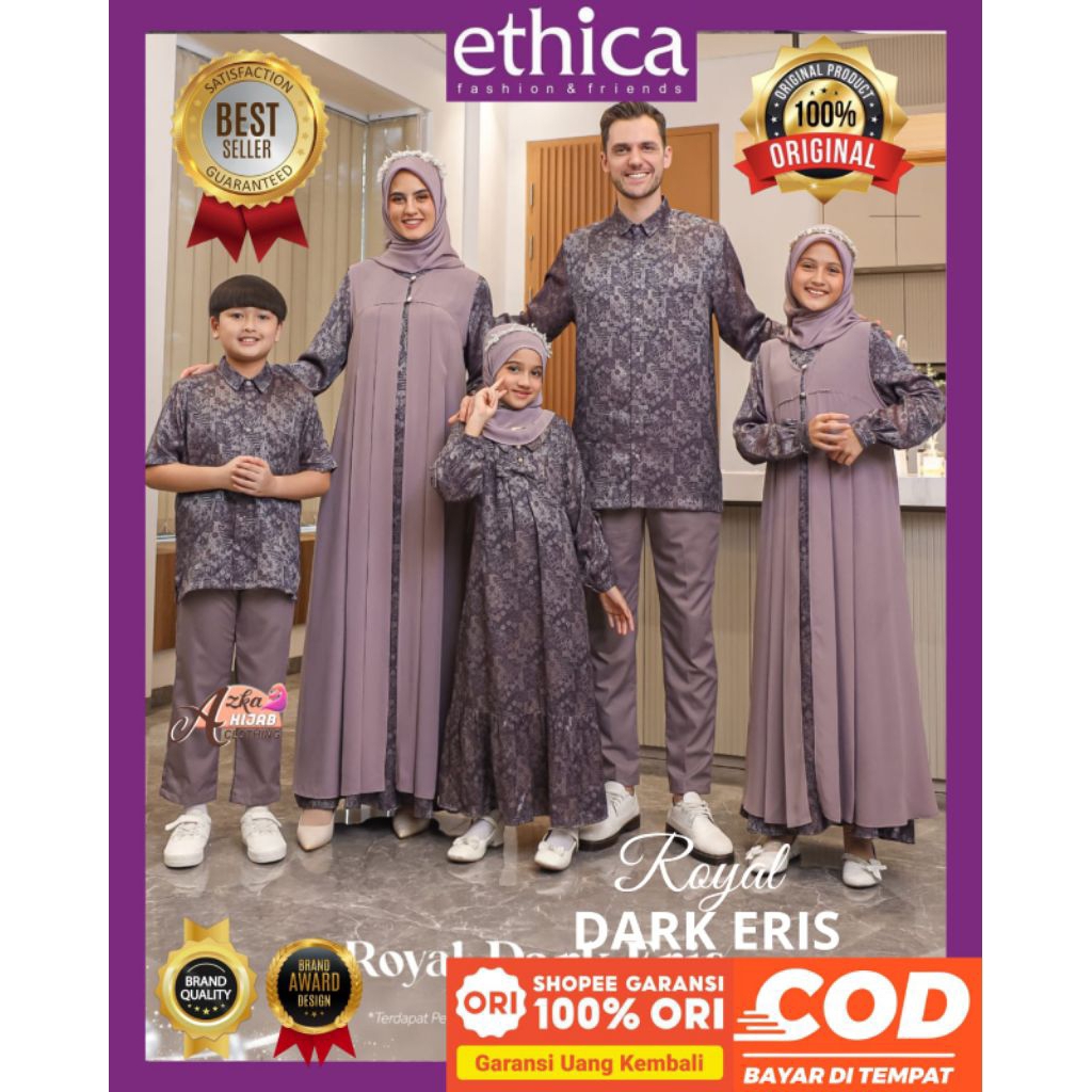 ETHICA Sarimbit 2026 Royal Dark Eris Gamis Inner Outer Ethica Original Sarimbit Ethica 2026 - Sarimb