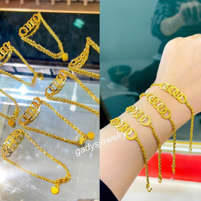 Gelang Audi Crum viral Lapis Emas 24krt Crum Emas Muda 18gram gelang Cewek Replika Premium Gold