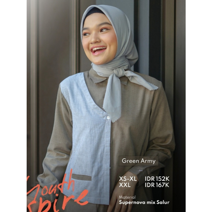 ATASAN WANITA NIBRAS ITOP 012 GREEN ARMY