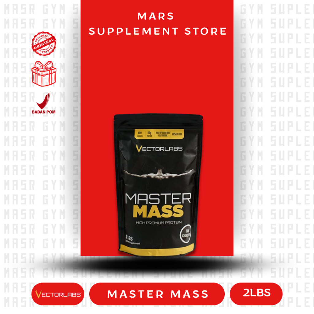 VECTORLABS MASTER MASS 2LBS 900 GRAM SUSU GAINER TINGGI PROTEIN BPOM