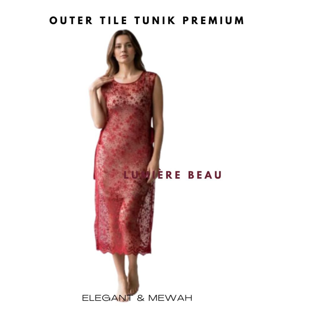 OUTER TILE TUNIK VEST TUNIK PREMIUM TALI SAMPING BRUKAT KONDANGAN PESTA