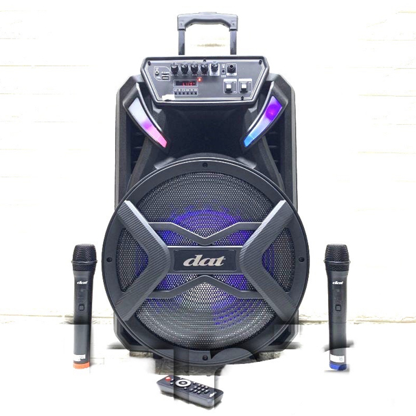 SPEAKER PORTABLE BLUETOOTH DAT DT 1509 x2 15in AMPLIMEETING SUPER BASS BONUS 2 MIC WIRELESS