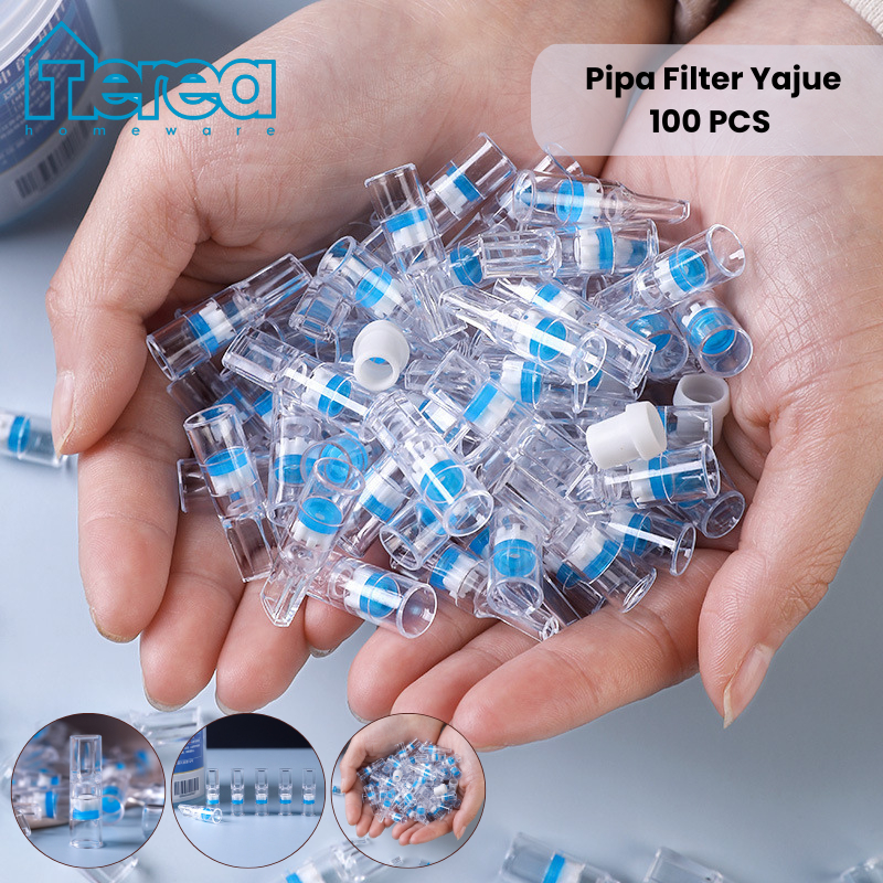 TEREA Pipa Filter Yajue T-100 Pipa Holder Penyaring Racun Pipa Cangklong Isi 100 pcs