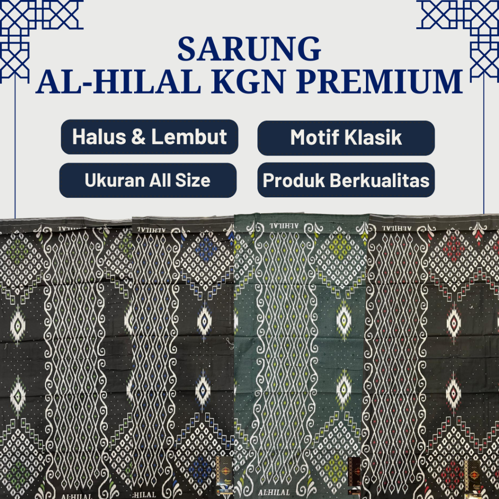 BabaAli - Sarung Al-Hilal Premium Tipe KGN – Adem, Lembut & Nyaman