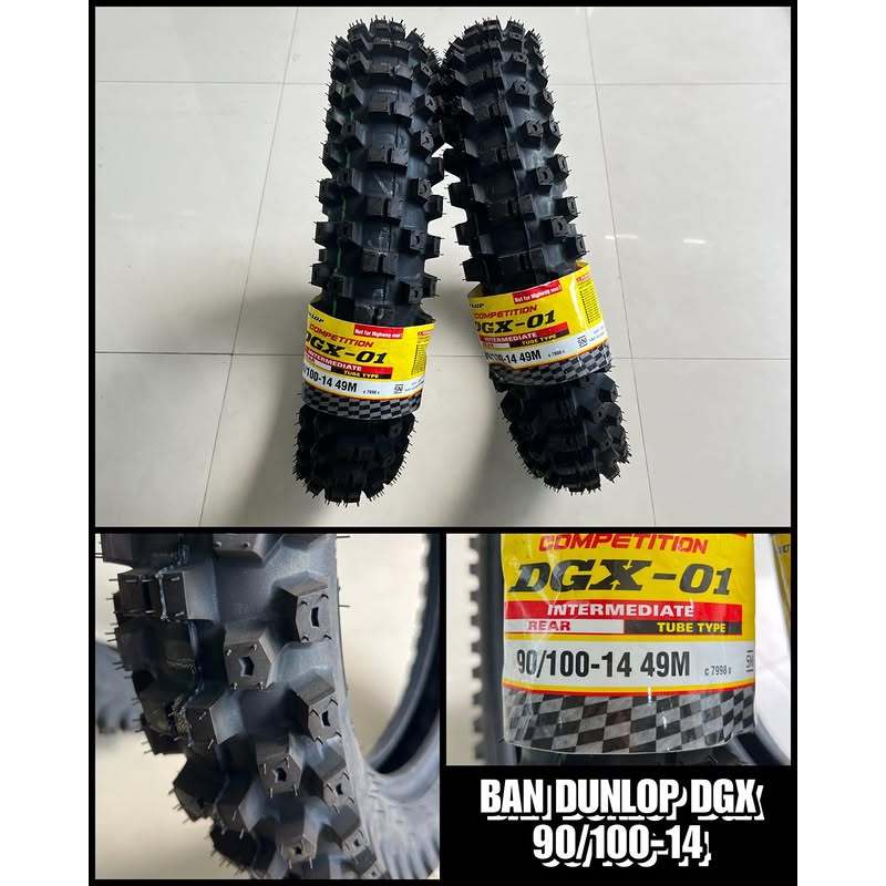 [ORIGINAL] Ban Luar Motor Trail Dunlop DGX-01 Ring 14 - 90/100-14 (Rear/Belakang)