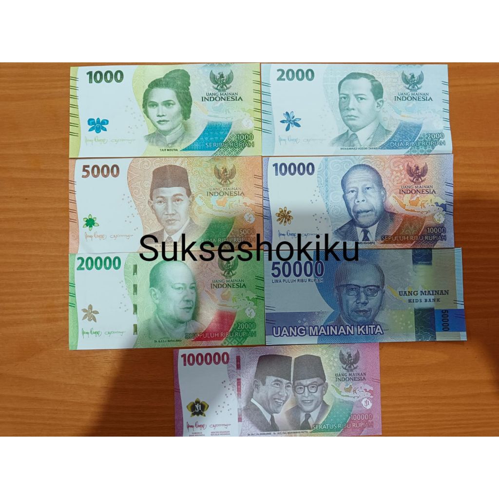 Uang Mainan Uang Mahar PER 10 PCS Uang Replika Uang Ecek Ecek Duit Mainan Duit Mahar Duit Replika Du