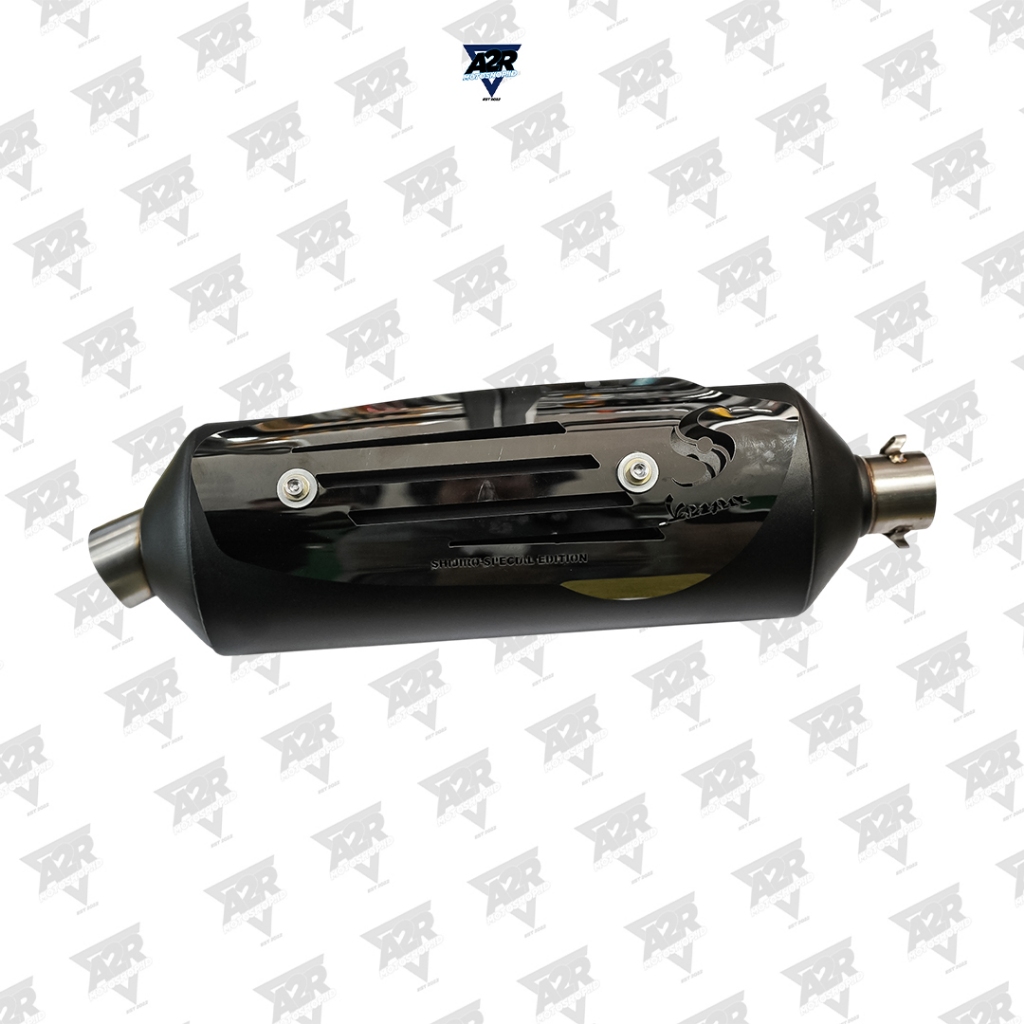Knalpot Shijiro Standar Racing SE Inlet 38mm KNALPOT SET Special Black Vespa Sprint Prima S LX