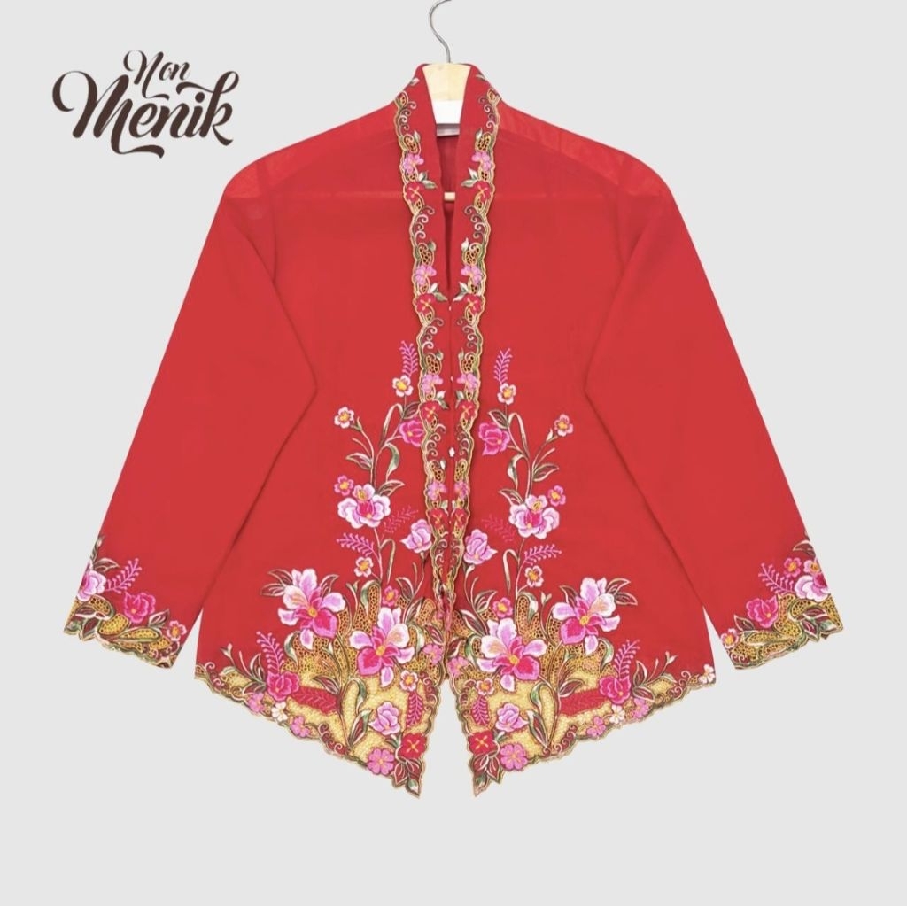 M KEBAYA BUNGA2 PREMIUM WARNA MERAH