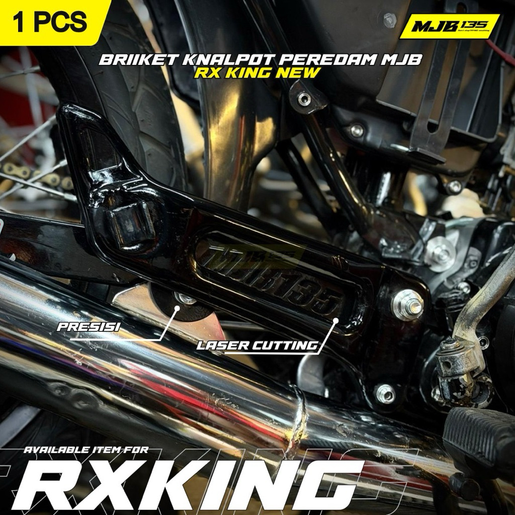 BRIKET GANTUNGAN KNALPOT BELAKANG FOOTSTEP NEW RX KING RXS RXK YT115 NEW MJB FOOTSTEP NEW