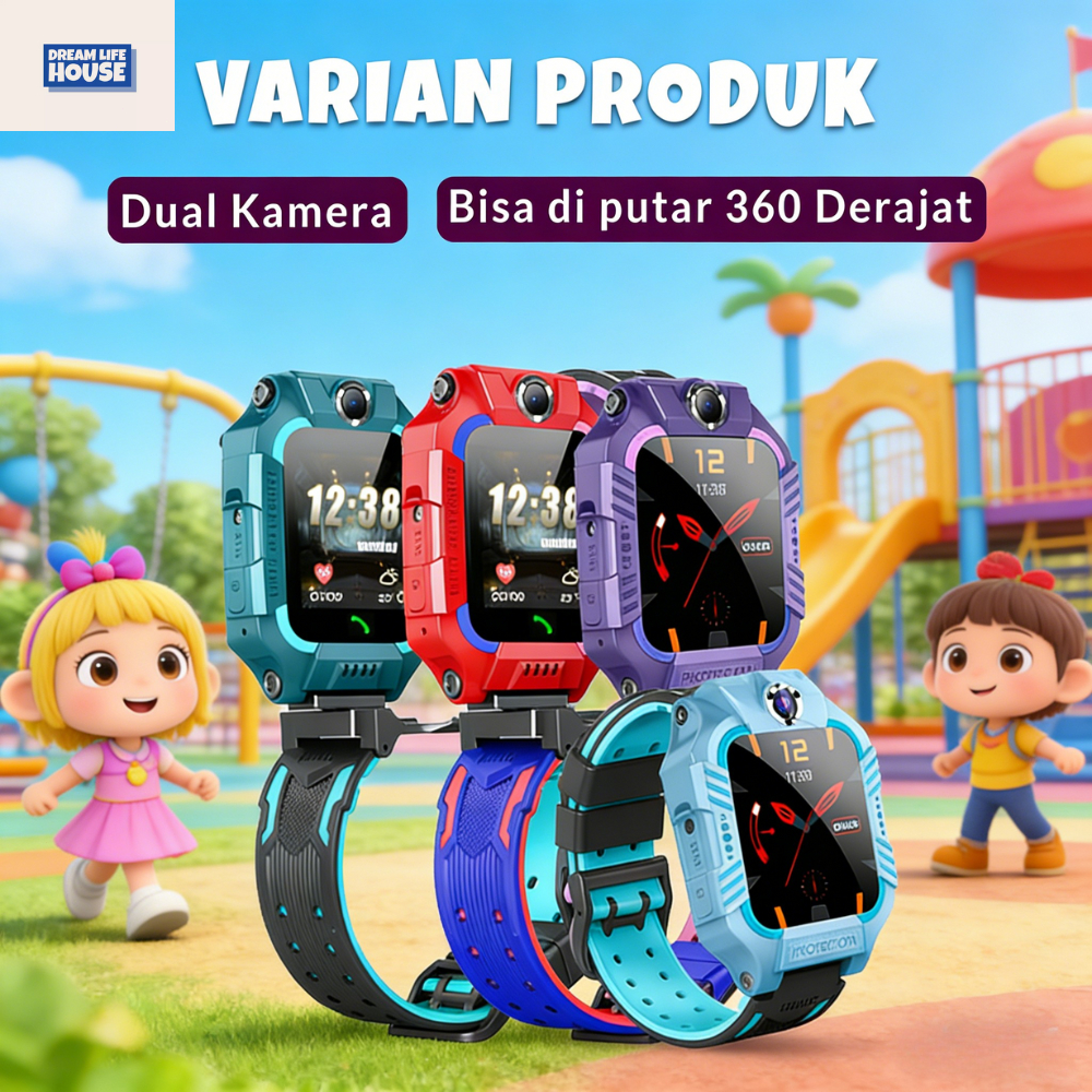 Q19 kids Smartwatch Jam anak telepon anak Gps Digital Smartwatch anak Waterproof IP67 Anti Air VC Bi