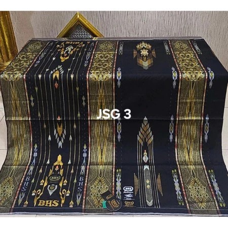 sarung bhs sge masterpiece gold dan signature full songket timbul bahan sutra sarung termahal berkua