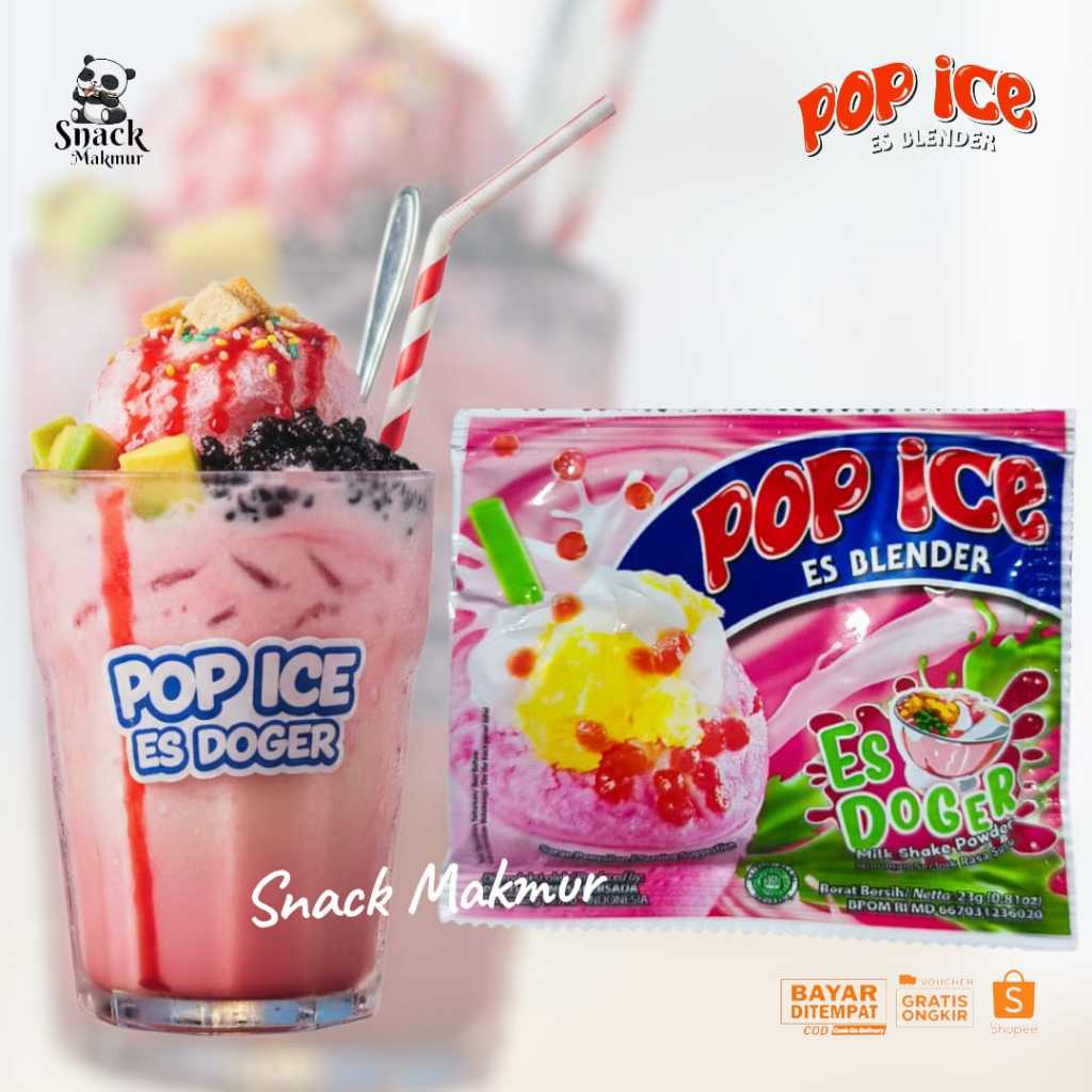 POP ICE RASA ES DOGER MINUMAN VIRAL ES BLENDER 1 RENCENG 10 PCS